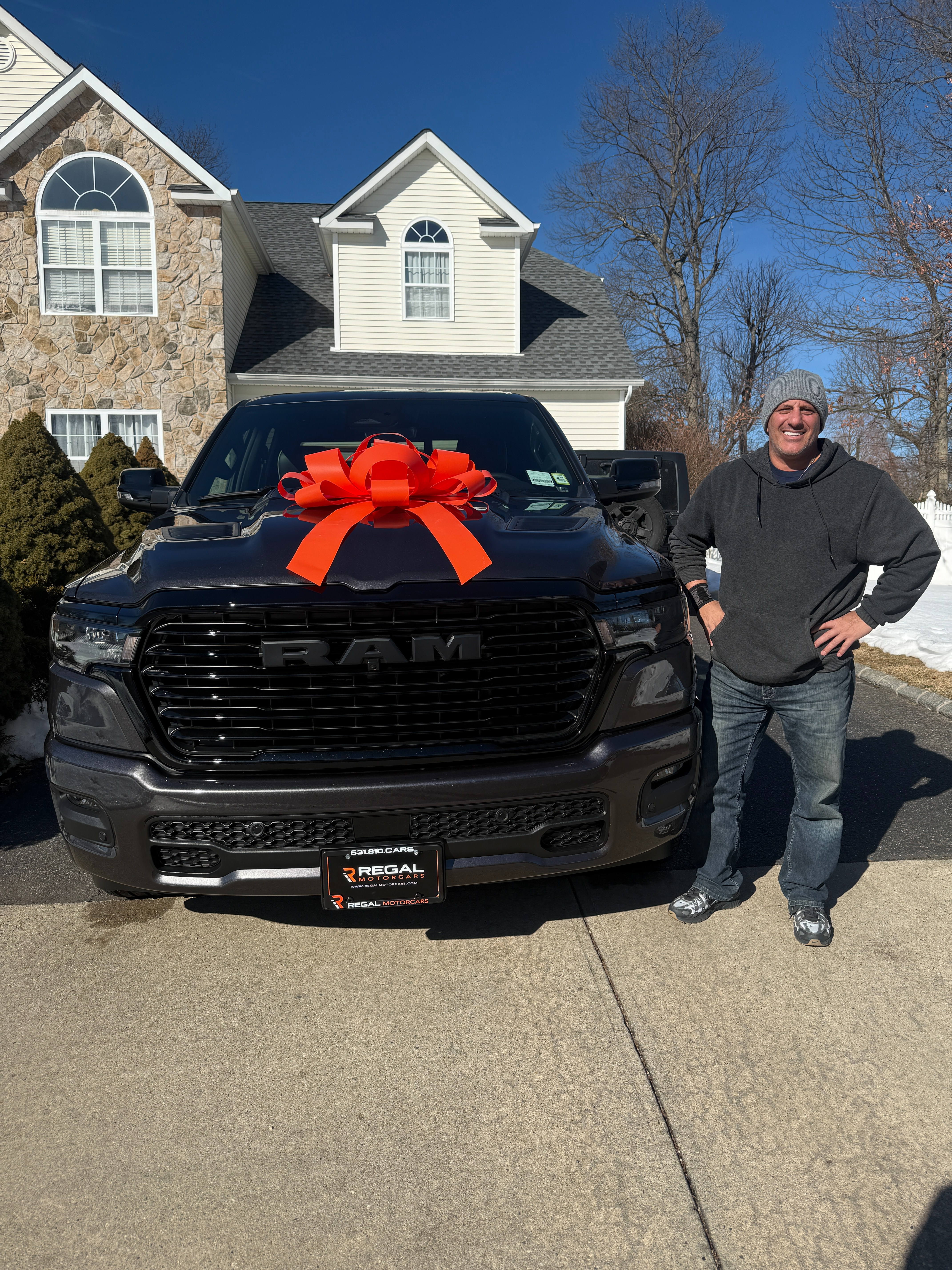 Happy customer delivery