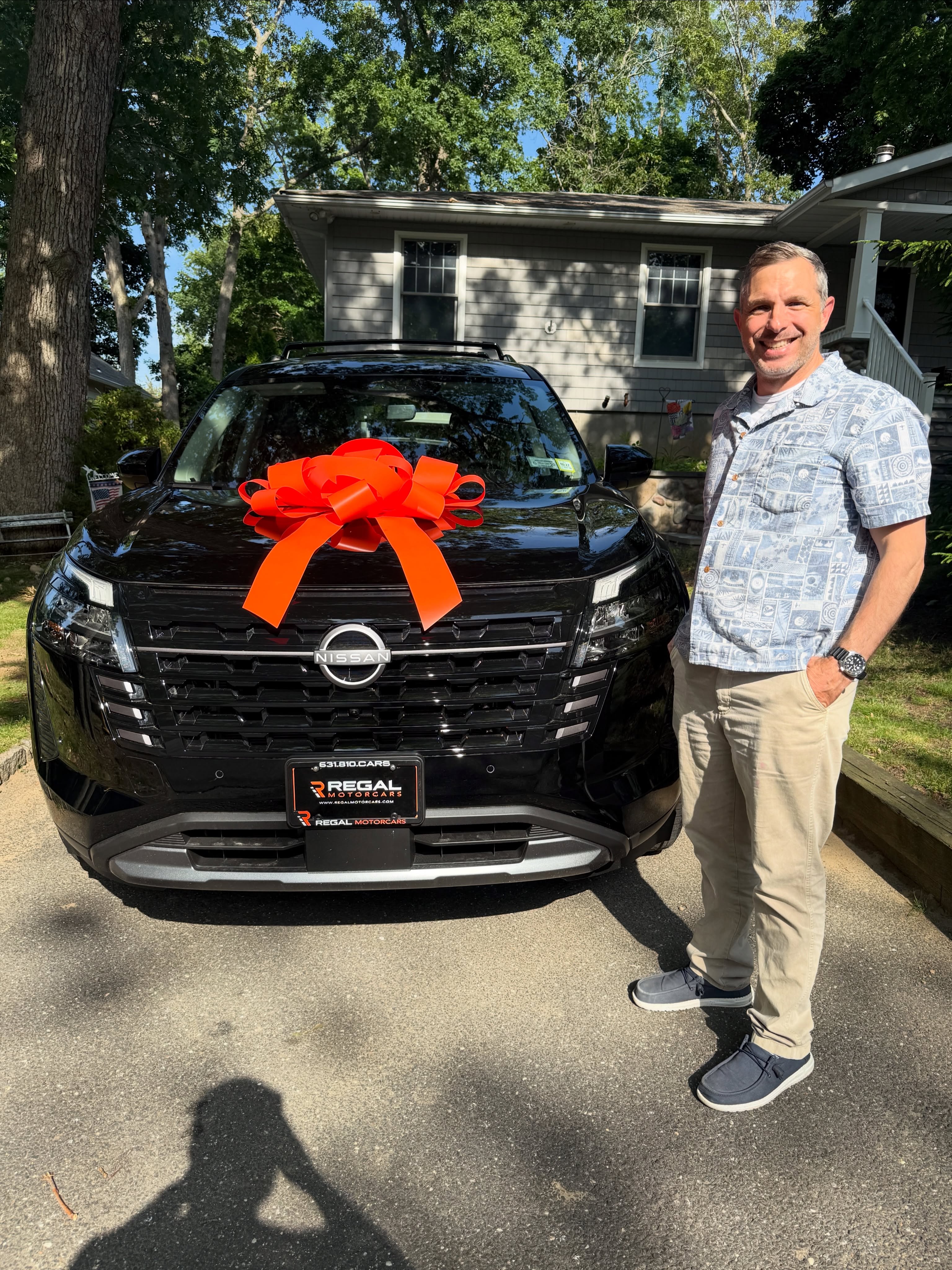 2026 Nissan Pathfinder leased through Regal Motorcars and delivered on Long Island